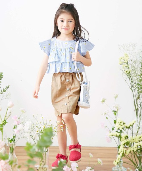 apres les cours（アプレレクール）の「スカラップスカート（スカート・キッズ・ネイビー/ベージュ・110/90/120/140/130/100）」の11枚目の写真