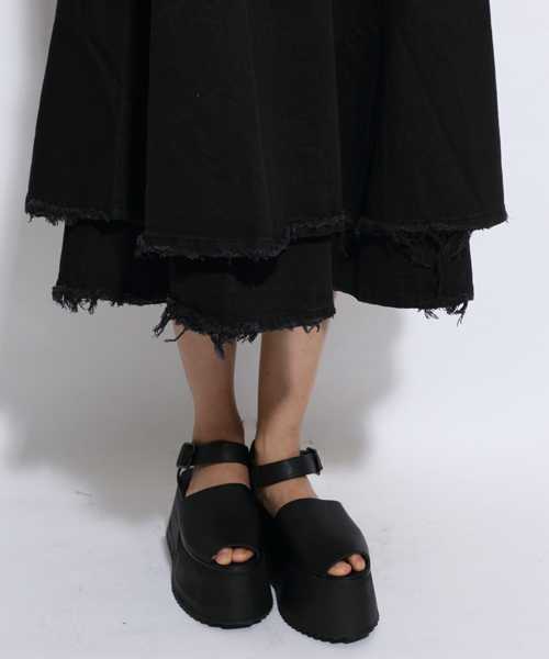 i(アイ)の「クラッシュスカート(スカート・レディース・ホワイト/ブラック・フリ-)」の10枚目の写真