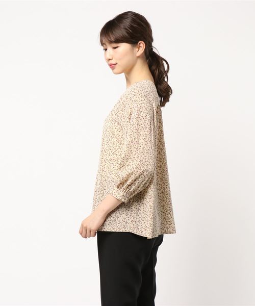 natural couture（ナチュラルクチュール）の「プチプラ金釦ブラウス（シャツ/ブラウス・レディース・ブラック/ベージュ/ネイビー/オフホワイト/サックスブルー/アイボリー/キャメル・FREE）」の8枚目の写真