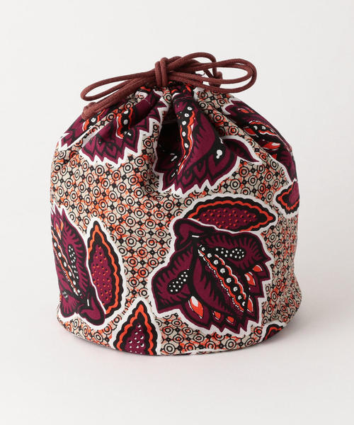 coen（コーエン）の「バティックプリントキンチャク（巾着）（ショルダーバッグ・レディース・レッド/ケリー・FREE）」の4枚目の写真