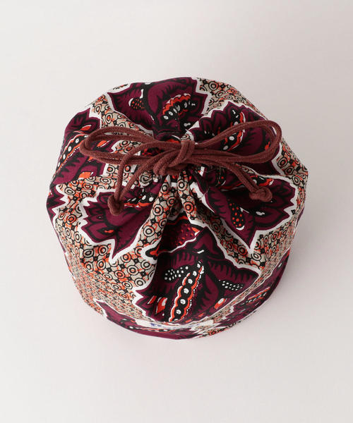 coen（コーエン）の「バティックプリントキンチャク（巾着）（ショルダーバッグ・レディース・レッド/ケリー・FREE）」の5枚目の写真