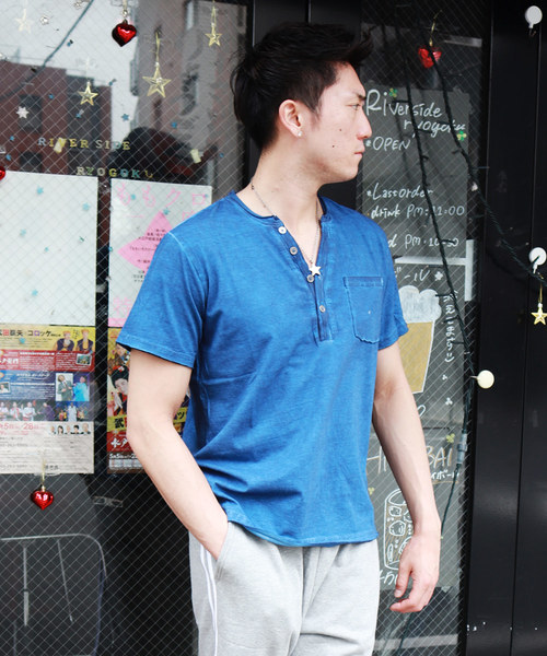 Cold Dey加工 ヘンリーネックｔシャツ Tシャツ カットソー Westsea ウエストシー のファッション通販 Zozotown