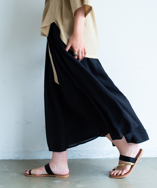 Aunt Marie's（アントマリーズ）の「AUNT MARIE'S ギャザーロングスカート（スカート・レディース・ブラック/ベージュ/オレンジ/ブルー・FREE）」の13枚目の写真