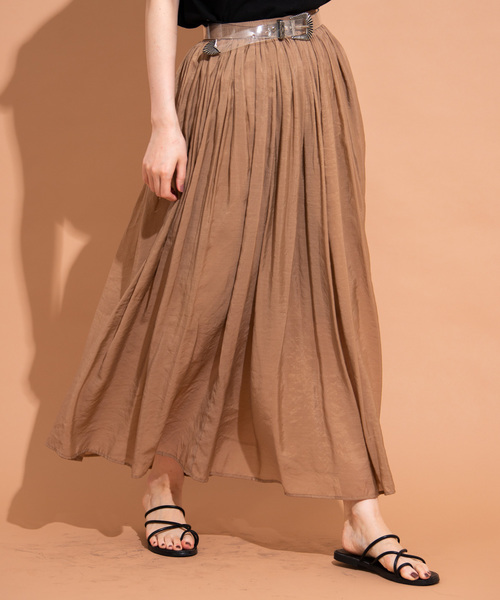 Aunt Marie's（アントマリーズ）の「AUNT MARIE'S ギャザーロングスカート（スカート・レディース・ブラック/ベージュ/オレンジ/ブルー・FREE）」の9枚目の写真