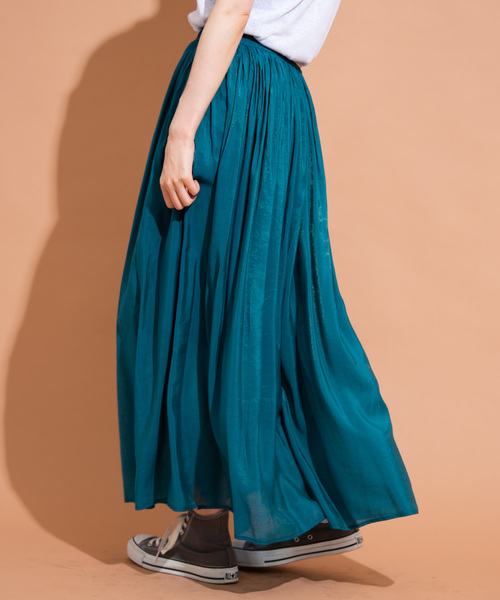 Aunt Marie's（アントマリーズ）の「AUNT MARIE'S ギャザーロングスカート（スカート・レディース・ブラック/ベージュ/オレンジ/ブルー・FREE）」の21枚目の写真