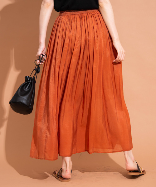 Aunt Marie's（アントマリーズ）の「AUNT MARIE'S ギャザーロングスカート（スカート・レディース・ブラック/ベージュ/オレンジ/ブルー・FREE）」の17枚目の写真