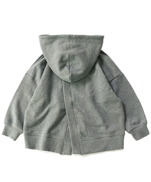 devirock(デビロック)の「スウェットバックスリットチュニック丈プルパーカー(パーカー・キッズ・ライトブラウン/杢グレー/パープル系その他/スミクロ・110cm/100cm/120cm/130cm/140cm/150cm/160cm)」の8枚目の写真