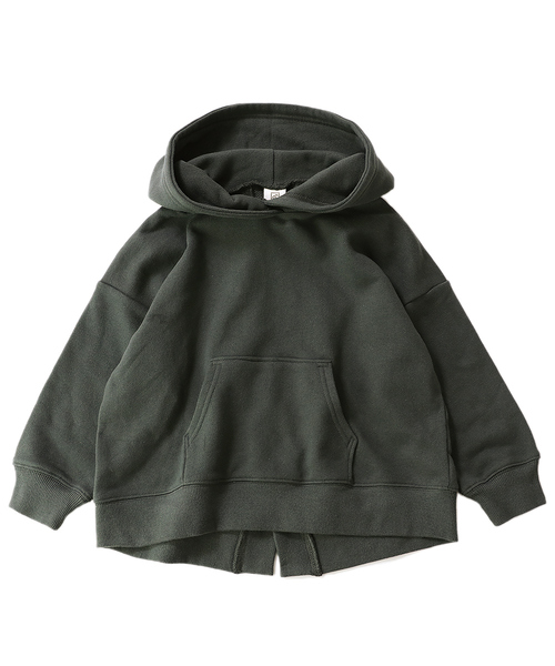 devirock(デビロック)の「スウェットバックスリットチュニック丈プルパーカー(パーカー・キッズ・ライトブラウン/杢グレー/パープル系その他/スミクロ・110cm/100cm/120cm/130cm/140cm/150cm/160cm)」の12枚目の写真