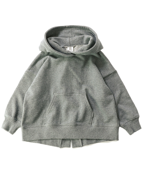 devirock(デビロック)の「スウェットバックスリットチュニック丈プルパーカー(パーカー・キッズ・ライトブラウン/杢グレー/パープル系その他/スミクロ・110cm/100cm/120cm/130cm/140cm/150cm/160cm)」の11枚目の写真