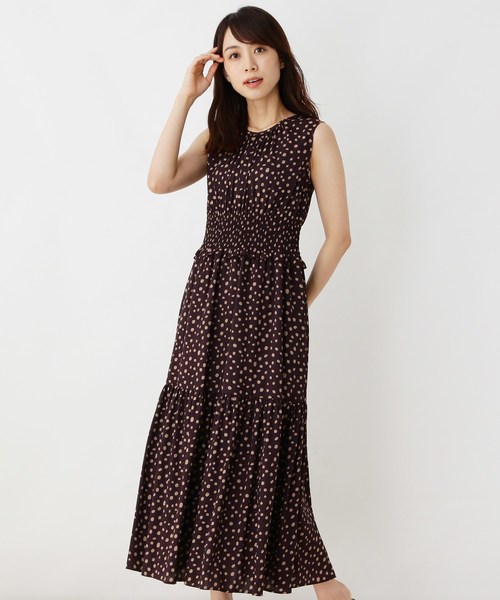 セール ヒルナンデス 紹介商品 ノースリーブドットロングワンピース ワンピース Opaque Clip オペークドットクリップ のファッション通販 Zozotown