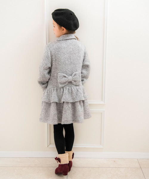 Catherine Cottage（キャサリンコテージ）の「ループツイードフリルコート（ダウンジャケット/コート・キッズ・グレー/ネイビー・110/120/130/140）」の6枚目の写真