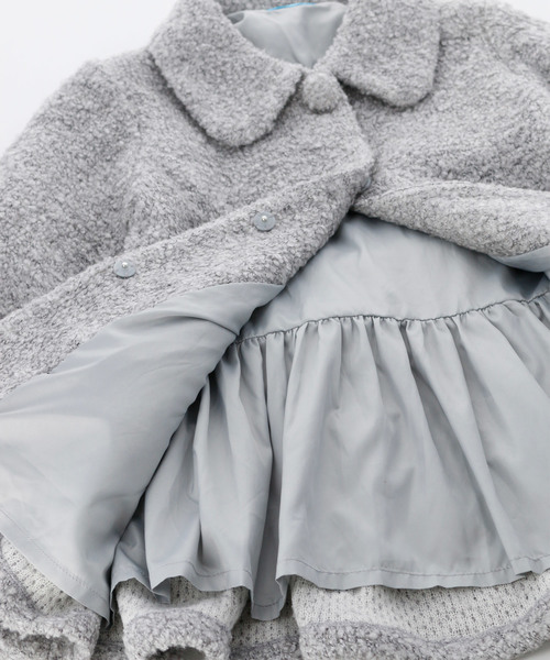 Catherine Cottage（キャサリンコテージ）の「ループツイードフリルコート（ダウンジャケット/コート・キッズ・グレー/ネイビー・110/120/130/140）」の8枚目の写真