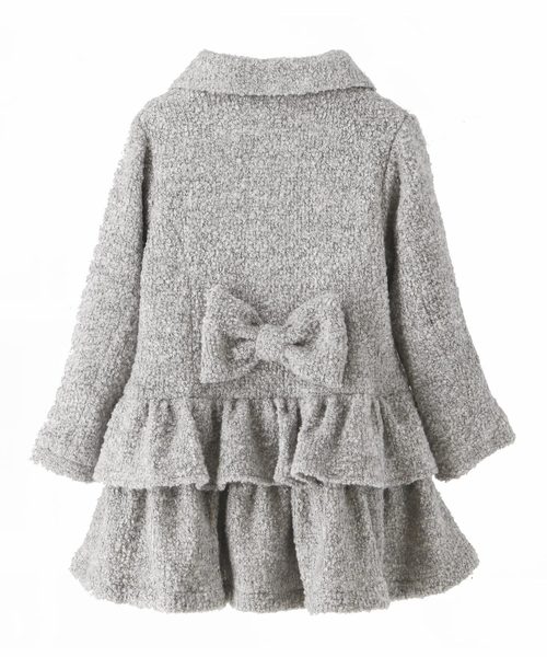 Catherine Cottage（キャサリンコテージ）の「ループツイードフリルコート（ダウンジャケット/コート・キッズ・グレー/ネイビー・110/120/130/140）」の3枚目の写真