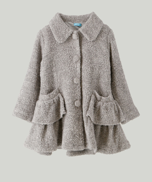 Catherine Cottage（キャサリンコテージ）の「ループツイードフリルコート（ダウンジャケット/コート・キッズ・グレー/ネイビー・110/120/130/140）」の9枚目の写真