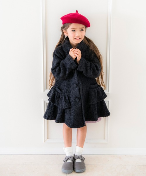 Catherine Cottage（キャサリンコテージ）の「ループツイードフリルコート（ダウンジャケット/コート・キッズ・グレー/ネイビー・110/120/130/140）」の11枚目の写真