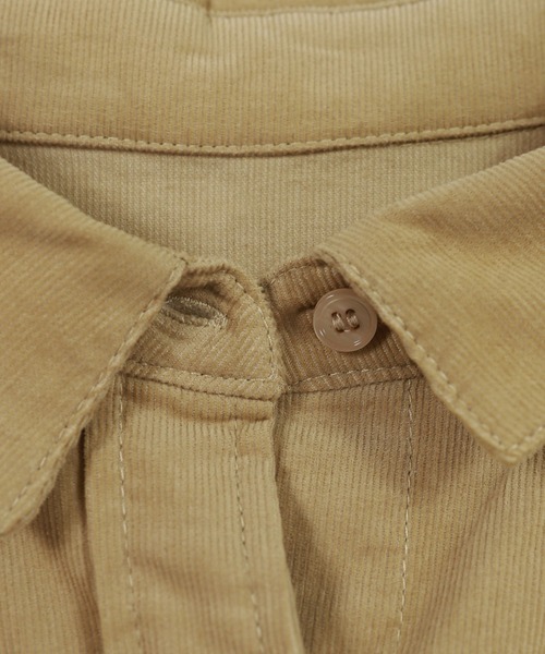 andme（アンドミー）の「コーデュロイ長袖シャツワンピース（シャツワンピース・レディース・ブラック/ライトベージュ/ライトブラウン/ネイビー/ベージュ系その他/ブラウン系その他・M/L）」の17枚目の写真