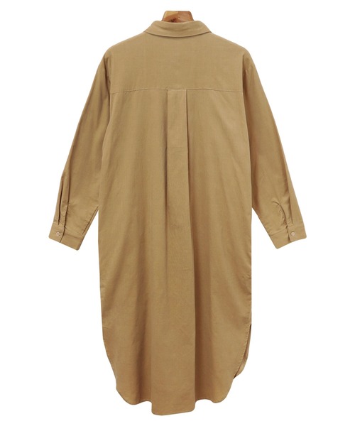 andme（アンドミー）の「コーデュロイ長袖シャツワンピース（シャツワンピース・レディース・ブラック/ライトベージュ/ライトブラウン/ネイビー/ベージュ系その他/ブラウン系その他・M/L）」の19枚目の写真