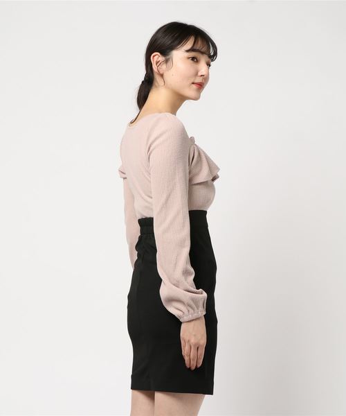 Noir デイライルノアール のファッション バストフリルドッキングワンピース ワンピース Delyle Delyle ワンピース ワンピース セール