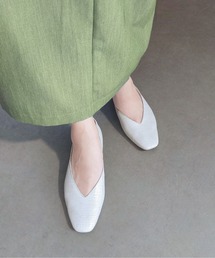 enchanted | 本革Vカットスクエアパンプス(パンプス)