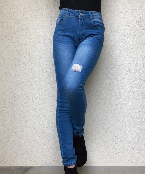 meJane(ミージェーン)の「ヴィンテージデニム/スキニーパンツ(デニムパンツ・レディース・ライトブルー/ブルー/ダークネイビー・SS/S/M)」の12枚目の写真