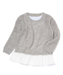 Ray BEAMS | 【sweet 11月号 掲載】Ray BEAMS / モヘヤ ペプラム レイヤープルオーバー(ニット/セーター)