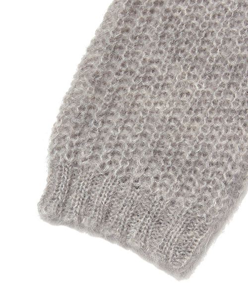 Ray BEAMS（レイビームス）の「Ray BEAMS / モヘヤ ペプラム レイヤープルオーバー（ニット/セーター・レディース・ライトグレー/オフホワイト/ネイビー・ONE SIZE）」の9枚目の写真