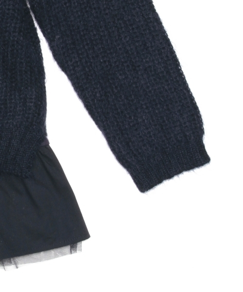 Ray BEAMS（レイビームス）の「Ray BEAMS / モヘヤ ペプラム レイヤープルオーバー（ニット/セーター・レディース・ライトグレー/オフホワイト/ネイビー・ONE SIZE）」の14枚目の写真