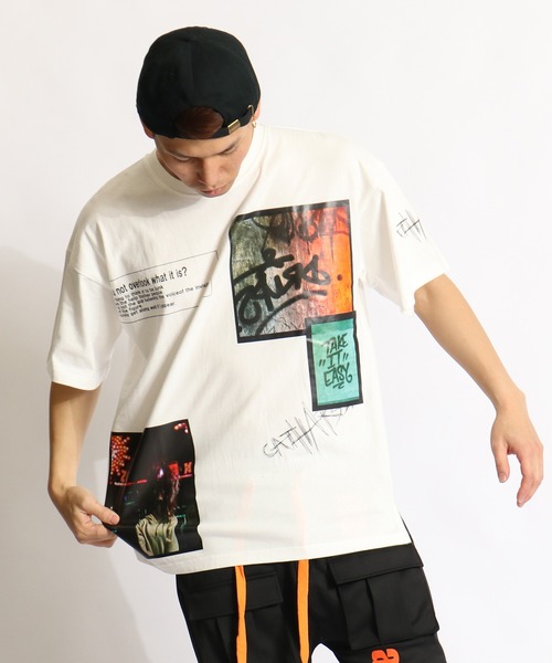 Re730 ドロップショルダー フォトプリントデザイン 半袖tシャツ Tシャツ カットソー Re730 アールイーセブンサーティー のファッション通販 Zozotown