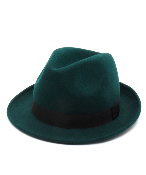 green label relaxing(グリーンレーベルリラクシング)の「GLRフェルトナカオレハット(ハット・キッズ・ケリー/ブラック/ダークグレー・52cm/54cm)」の10枚目の写真
