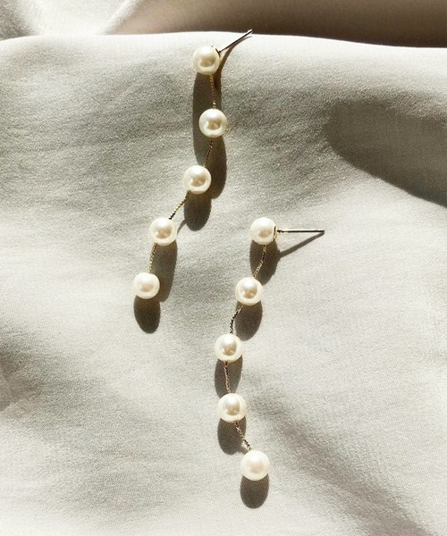 ISS（イズ）の「ISS:ステーションパールピアス（ピアス（両耳用）・レディース・ゴールド/シルバー・FREE）」の9枚目の写真