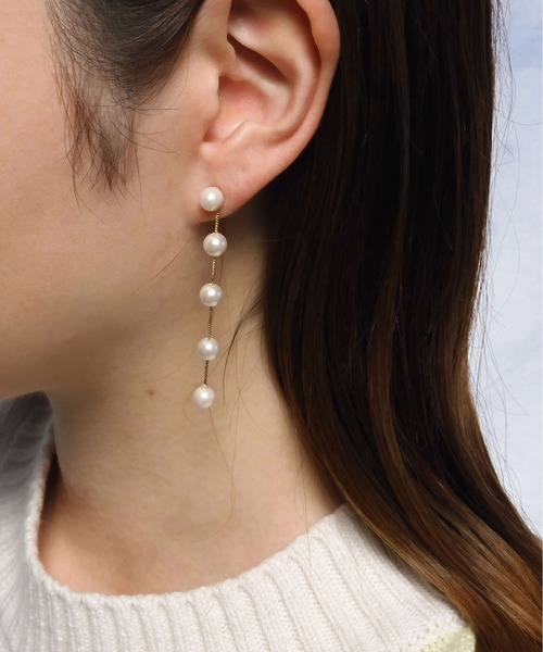 ISS（イズ）の「ISS:ステーションパールピアス（ピアス（両耳用）・レディース・ゴールド/シルバー・FREE）」の13枚目の写真