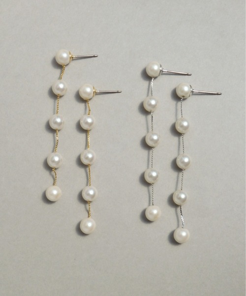 ISS（イズ）の「ISS:ステーションパールピアス（ピアス（両耳用）・レディース・ゴールド/シルバー・FREE）」の4枚目の写真