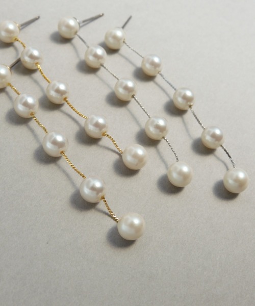 ISS（イズ）の「ISS:ステーションパールピアス（ピアス（両耳用）・レディース・ゴールド/シルバー・FREE）」の3枚目の写真