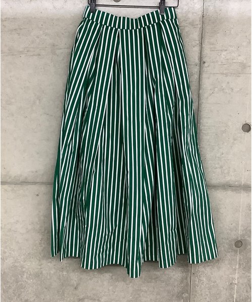 ulu(ウル)の「Striped flare longskirt(スカート・レディース・ネイビー/グリーン・FREE)」の5枚目の写真