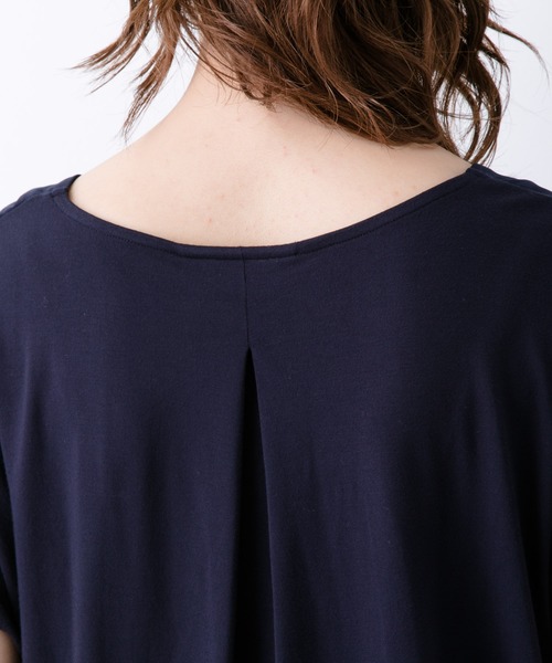 LEPSIM（レプシィム）の「スソドレープSS　874186（Tシャツ/カットソー・レディース・ネイビー/オフホワイト/グレイッシュベージュ・MEDIUM/LARGE）」の16枚目の写真