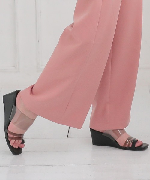 KOBE LETTUCE（コウベレタス）の「クリアベルトサンダル（サンダル・レディース・ホワイト/ブラック/ベージュ/ゴールド・LL/S/M/L）」の3枚目の写真