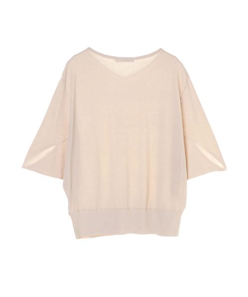 AMERICAN HOLIC（アメリカンホリック）の「ドルマン変形５分袖ニットプルオーバー 〇＊（ニット/セーター・レディース・チャコールグレー/ブラック/モカ/キャメル/グレイッシュベージュ・MEDIUM/LARGE）」の16枚目の写真