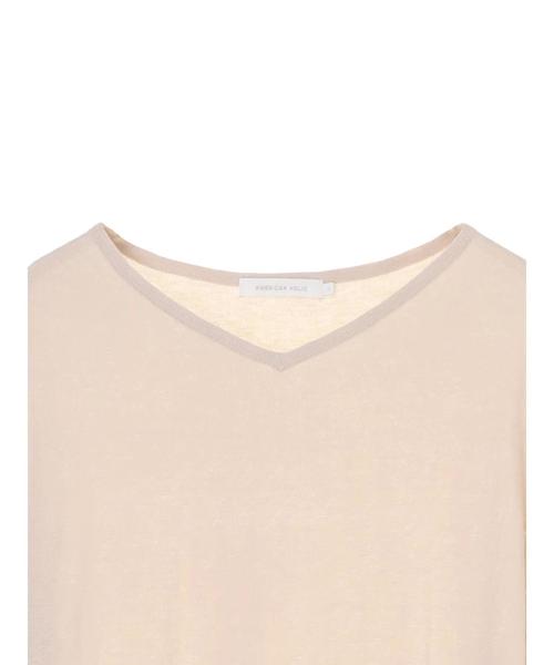 AMERICAN HOLIC（アメリカンホリック）の「ドルマン変形５分袖ニットプルオーバー 〇＊（ニット/セーター・レディース・チャコールグレー/ブラック/モカ/キャメル/グレイッシュベージュ・MEDIUM/LARGE）」の15枚目の写真