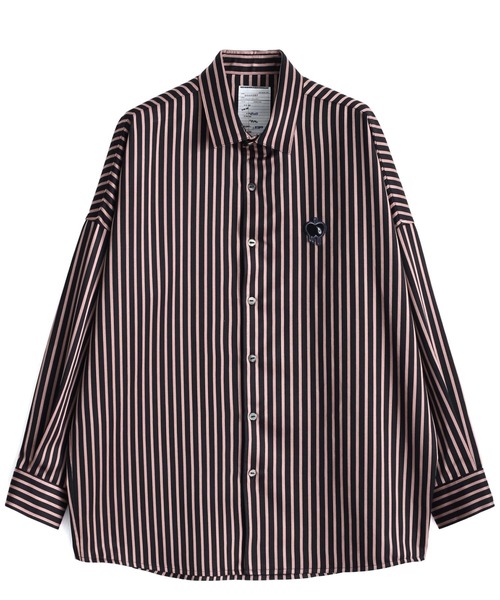 SHAREEF（シャリーフ）の「BLOCK STRIPE L/S SHIRTS（シャツ/ブラウス・メンズ・ライトブルー/オレンジ/ブラック・1/3/2）」の4枚目の写真