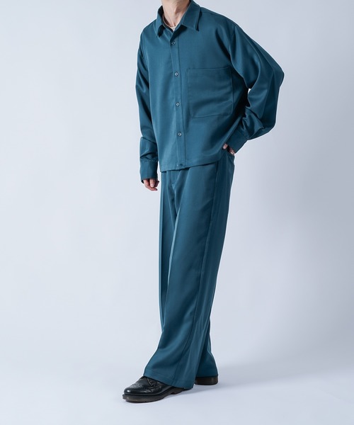 kutir（クティール）の「ワイドシャツ（セットアップ着用可能）（シャツ/ブラウス・メンズ・ダークブラウン/ベージュ/ダークブルー・MEDIUM/LARGE）」の21枚目の写真