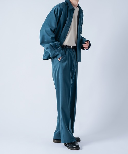 kutir（クティール）の「ワイドシャツ（セットアップ着用可能）（シャツ/ブラウス・メンズ・ダークブラウン/ベージュ/ダークブルー・MEDIUM/LARGE）」の16枚目の写真