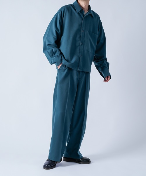 kutir（クティール）の「ワイドシャツ（セットアップ着用可能）（シャツ/ブラウス・メンズ・ダークブラウン/ベージュ/ダークブルー・MEDIUM/LARGE）」の22枚目の写真