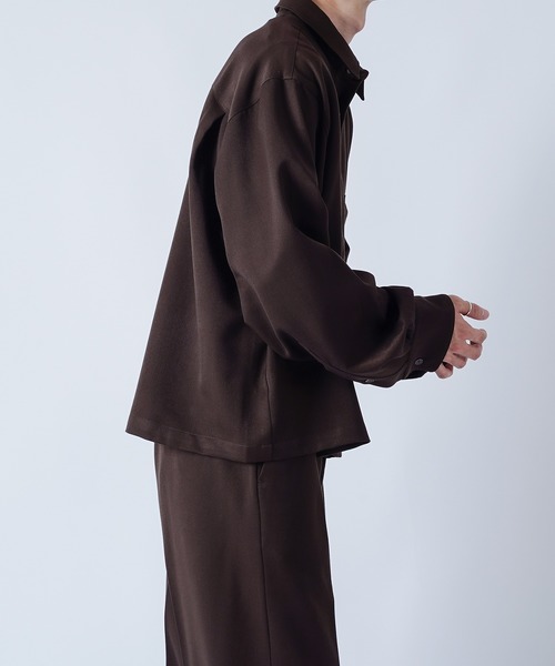 kutir（クティール）の「ワイドシャツ（セットアップ着用可能）（シャツ/ブラウス・メンズ・ダークブラウン/ベージュ/ダークブルー・MEDIUM/LARGE）」の12枚目の写真