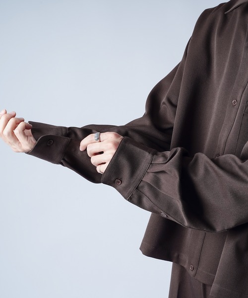 kutir（クティール）の「ワイドシャツ（セットアップ着用可能）（シャツ/ブラウス・メンズ・ダークブラウン/ベージュ/ダークブルー・MEDIUM/LARGE）」の14枚目の写真