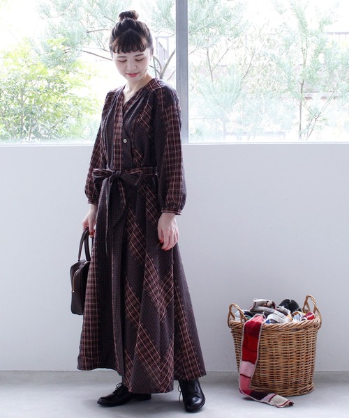 l'atelier du savon コート チェック イエロー l´atelier du savon コート チェック イエロー