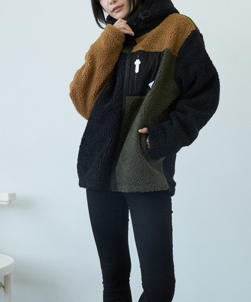 TONE SELECT WEAR(トーンセレクトウェア)の「【TONE MEN'S】ボアZIPパーカー(BL)(ブルゾン・レディース・ホワイト/ブラック/ダークグリーン/ベージュ/ブラック系その他/モカ/カーキ/ライトパープル/キャメル/その他1/その他2/その他3/ブラウン系その他/ベージュ系その他・MEDIUM/LARGE/X-LARGE)」の13枚目の写真