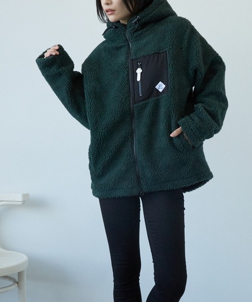 TONE SELECT WEAR(トーンセレクトウェア)の「【TONE MEN'S】ボアZIPパーカー(BL)(ブルゾン・レディース・ホワイト/ブラック/ダークグリーン/ベージュ/ブラック系その他/モカ/カーキ/ライトパープル/キャメル/その他1/その他2/その他3/ブラウン系その他/ベージュ系その他・MEDIUM/LARGE/X-LARGE)」の8枚目の写真