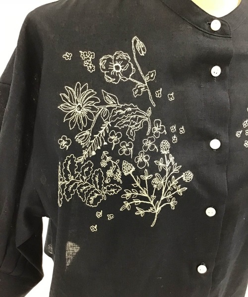 haupia（ハウピア）の「糸の花 糸の羽 【ブラウス】（シャツ