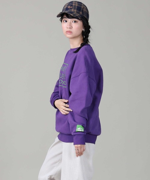 CAMP7（キャンプセブン）の「【CAMP7】スクエアロゴプリントスウェット（スウェット・レディース・ホワイト/ブラック/パープル・M/L）」の13枚目の写真