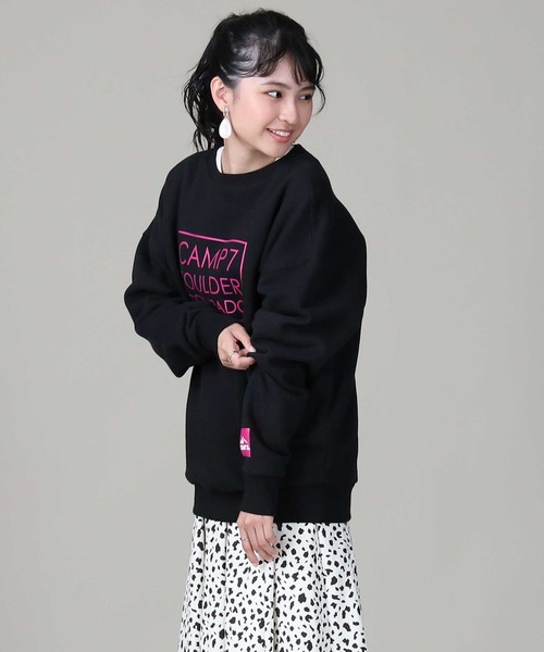 CAMP7（キャンプセブン）の「【CAMP7】スクエアロゴプリントスウェット（スウェット・レディース・ホワイト/ブラック/パープル・M/L）」の10枚目の写真